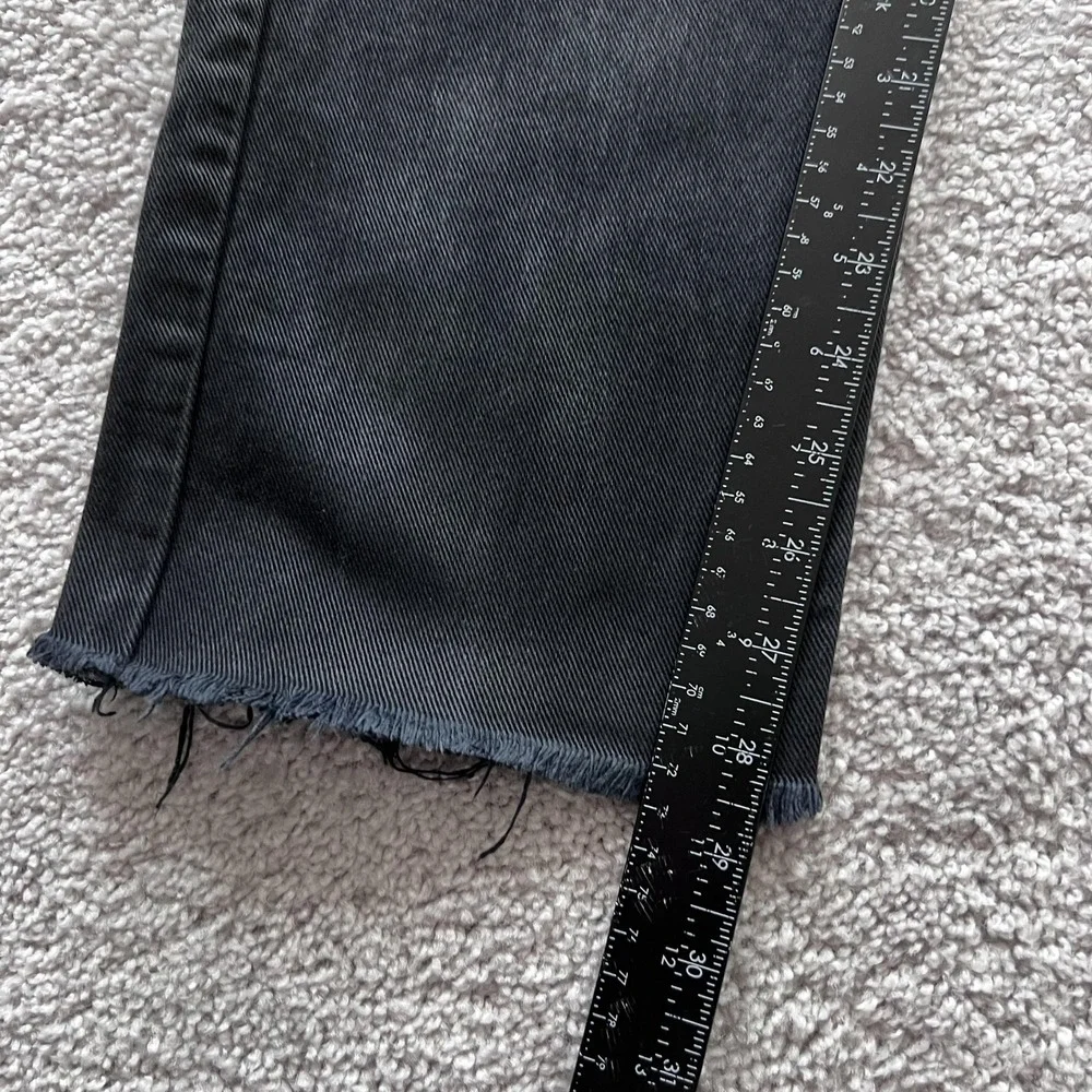 Dolce & Gabbana J&ANS‎ Jeans Mens 26x28 Black Straight Button Fly Raw Hem Italy
